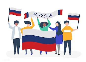 People holding Russian national flags | Free stock vector - 478864