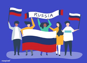 People holding Russian national flags | Free stock vector - 480028
