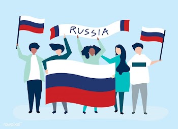 People holding Russian national flags | Free stock vector - 480132