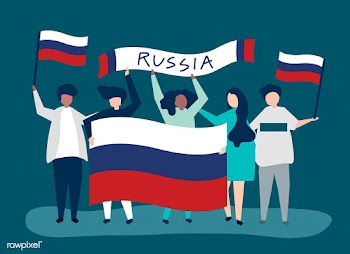 People holding Russian national flags | Free stock vector - 480156