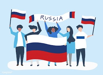 People holding Russian national flags | Free stock vector - 480163