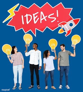 People holding startup ideas and light bulb c.. | Free stock psd mockup - 469171