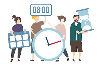 People holding time management concept illust.. | Free stock vector - 450166