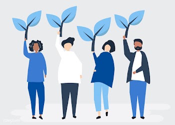 People holding tree icons to raise environmen.. | Free stock vector - 479049