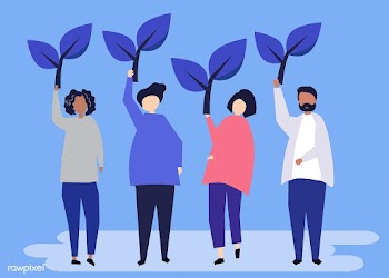 People holding tree icons to raise environmen.. | Free stock vector - 479644