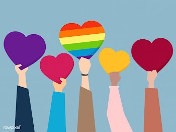 People holding up hearts illustration | Free stock vector - 437625