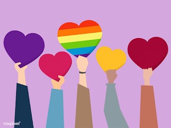 People holding up hearts illustration | Free stock vector - 437629
