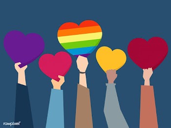 People holding up hearts illustration | Free stock vector - 437630