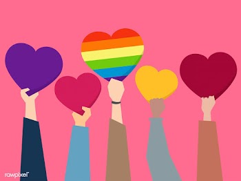 People holding up hearts illustration | Free stock vector - 437631
