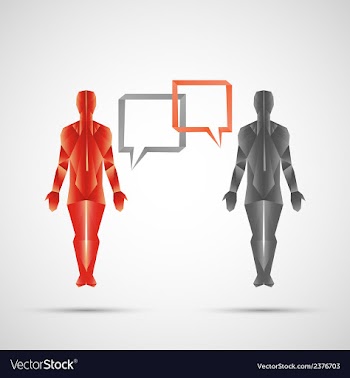 People icon and speech dialog eps10 vector image
