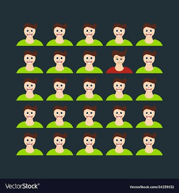 People icon set in trendy flat style isolated on vector image