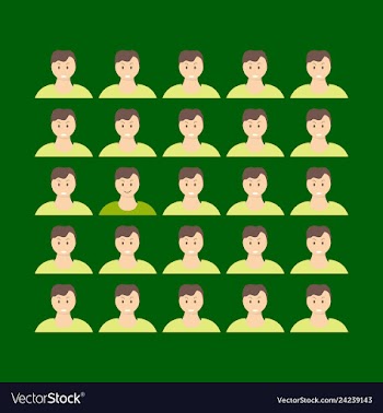 People icon set in trendy flat style isolated on vector image