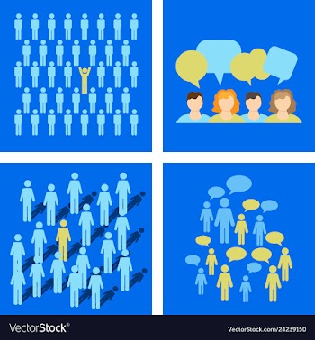 People icon set in trendy flat style isolated on vector image