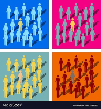 People icon set in trendy flat style isolated on vector image