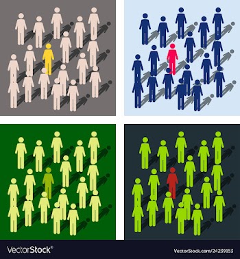 People icon set in trendy flat style isolated on vector image