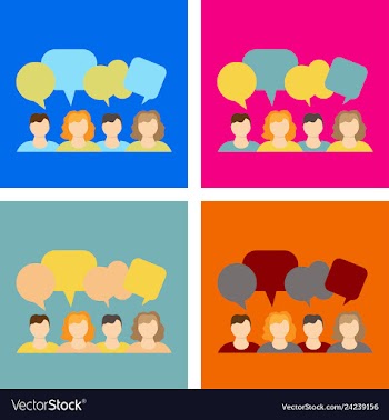 People icon set in trendy flat style isolated on vector image