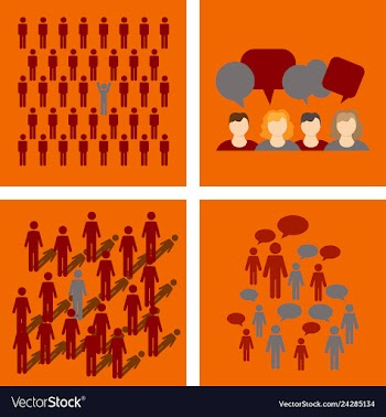 People icon set in trendy flat style isolated on vector image