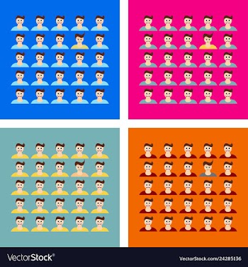 People icon set in trendy flat style isolated on vector image