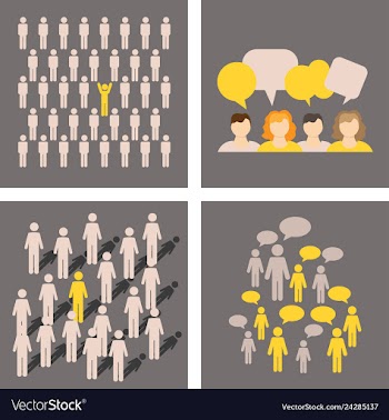 People icon set in trendy flat style isolated on vector image