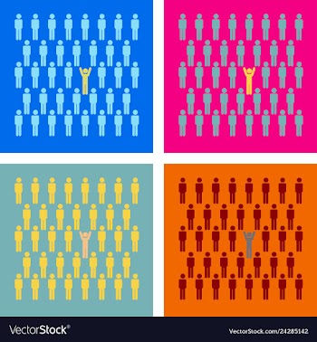 People icon set in trendy flat style isolated on vector image