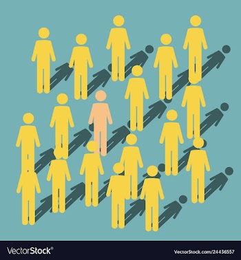 People icon set in trendy flat style isolated on vector image