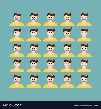 People icon set in trendy flat style isolated on vector image