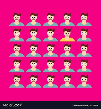 People icon set in trendy flat style isolated on vector image