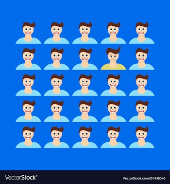 People icon set in trendy flat style isolated on vector image