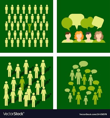 People icon set in trendy flat style isolated on vector image