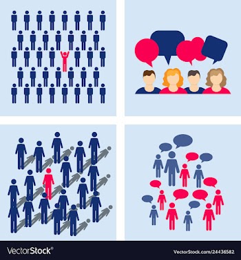 People icon set in trendy flat style isolated on vector image