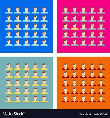 People icon set in trendy flat style isolated on vector image