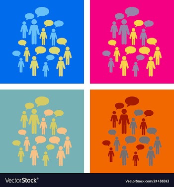 People icon set in trendy flat style isolated on vector image