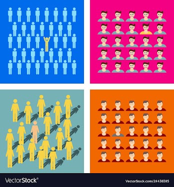 People icon set in trendy flat style isolated on vector image