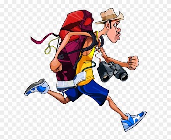 People, Illustration, Individual, Person, People - Cartoon Guy With Backpack