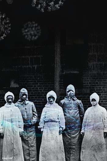 People in protective suits from the Spanish flu pandemic coronavirus c.. | Free  illustration - 2301311
