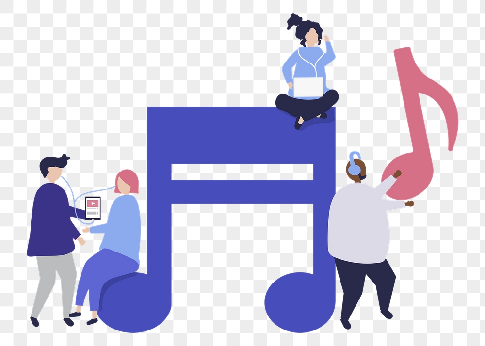 People listening to music png | Free PNG - rawpixel