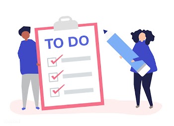 People making a to-do list illustration | Free stock vector - 478170
