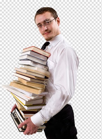 People , man carrying books transparent background PNG clipart