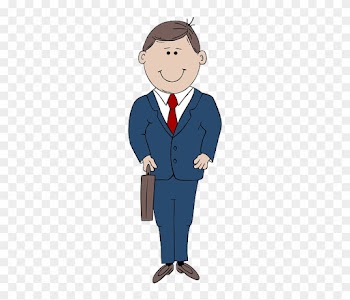 People, Man, Guy, Person, Cartoon, Men, Suit, Standing - Man Clipart