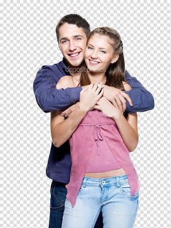 People , man hugging woman while smiling transparent background PNG clipart