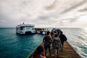 People on a Pontoon Bridge