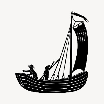 People on boat collage element, | Free Vector Illustration - rawpixel