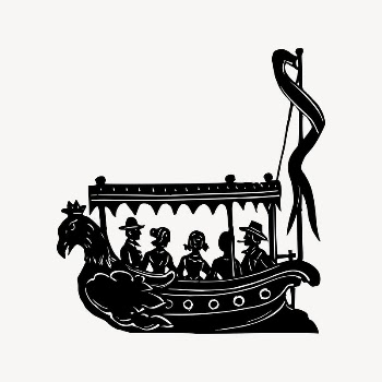 People on boat collage element, | Free Vector Illustration - rawpixel