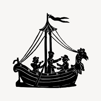 People on boat collage element, | Free Vector Illustration - rawpixel