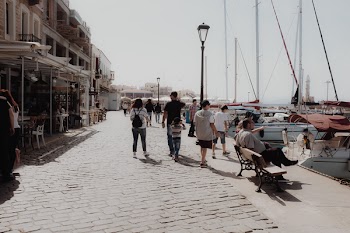 People On Dockside Pavement