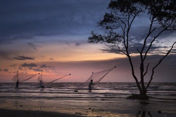 People on Seashore