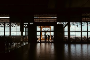 People Outside Hall