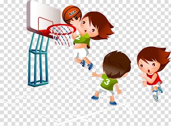 People playing basketball illustration, Basketball Cartoon Sport , Kids playing basketball transparent background PNG clipart