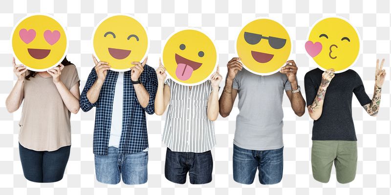 People png holding emoticon signs | Free PNG - rawpixel