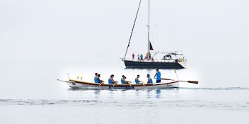 people rowing paddle on boat during daytime